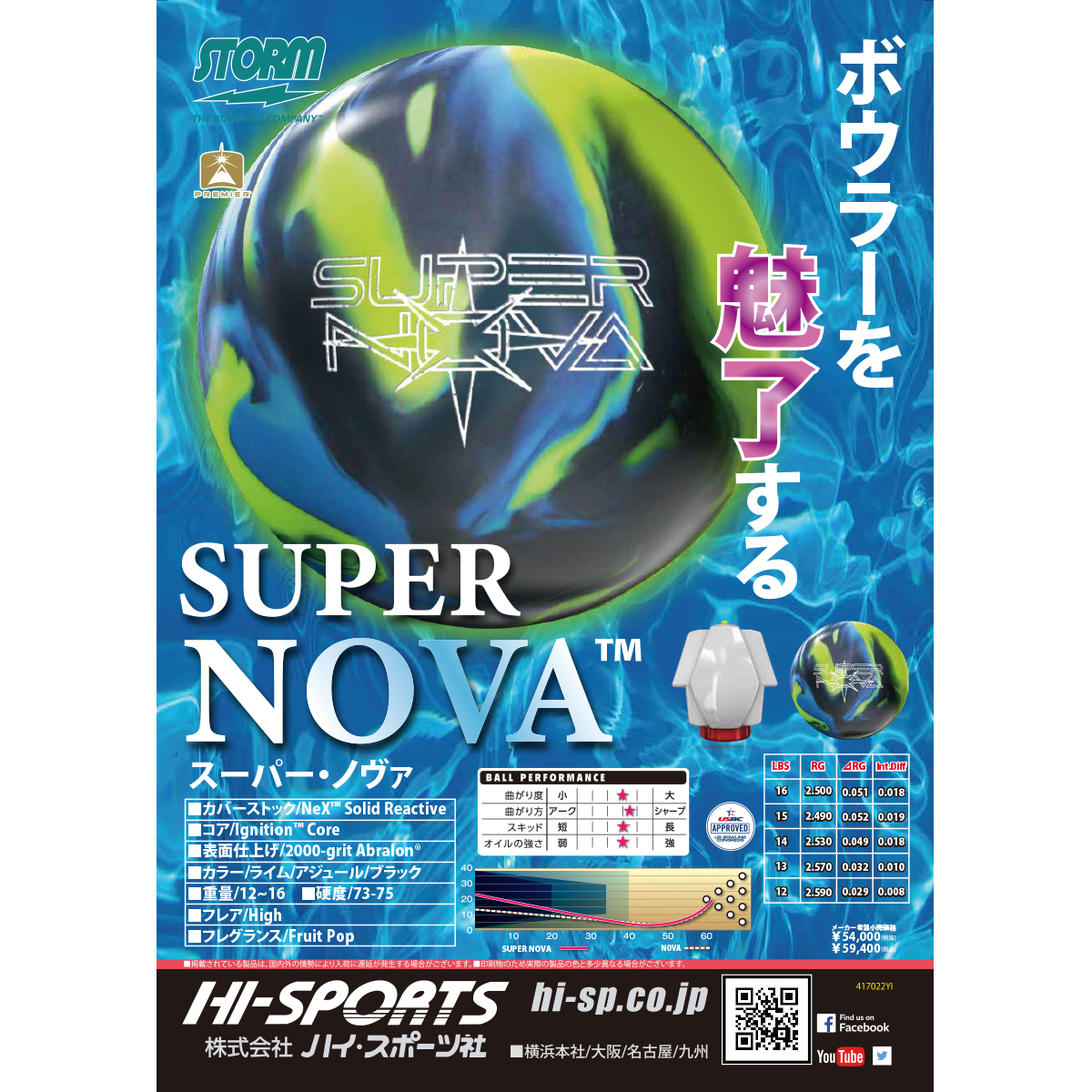 ストーム)スーパー・ノヴァ [HISP] - 28,512円 : ボウリング用品通販 BOWLERS CRAFT noshiro_Web shop